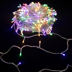 Niskonapięciowe lampki choinkowe sznur 50led multikolor 5m+3m - zdjęcie 3